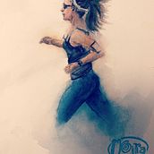 Corriendo. Artistic Drawing project by Moira - 04.18.2020