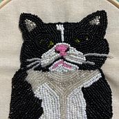 Mi Proyecto del curso: Retratos bordados en pedrería. Embroider project by Marisol Guerra - 04.18.2020