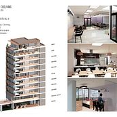 EDIFICIO COOWORKING/COOLIVING. Architecture project by tefimarcel97 - 04.19.2018