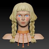 Modelado en 3D inspirado en la cantante Aurora. 3D project by Soraya Teruel Sáez - 04.19.2020