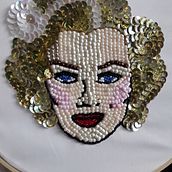 My project in Beaded Embroidery Portraits course. Projekt z dziedziny  Haft użytkownika Lilliana Vega - 19.04.2020