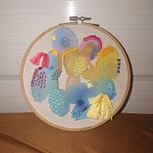 Meu projeto do curso: Técnicas básicas de bordado e aquarela. Embroider, and Watercolor Painting project by Lays Caroline - 04.19.2020