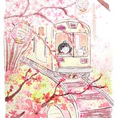 Mi Proyecto del curso: Ilustración en acuarela con influencia japonesa. Un proyecto de Dibujo, Ilustración tradicional y Pintura a la acuarela de Camila Aoi - 20.04.2020