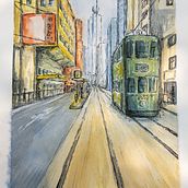 My project in Architectural Sketching with Watercolor and Ink course. Watercolor Painting project by Stephan Schwaabe - 04.19.2020