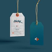 Sticky footprint, retro fashion. Br, ing & Identit project by Amaia Zaitegi - 04.20.2020