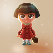 Un mágico Saco Rojo - Tapa libro infantil. Drawing, Artistic Drawing, Digital Illustration, Children's Illustration, and Digital Painting project by Jorge Romero - 04.20.2020