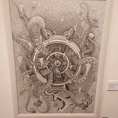 "Risastór Sjó". Un proyecto de Bellas Artes, Creatividad, Dibujo, Dibujo a lápiz, Dibujo artístico, Dibujo realista e Ilustración tradicional de David Rodríguez - 10.03.2015