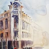 Mi Proyecto del curso: Dibujo arquitectónico con acuarela y tinta. Ilustração tradicional e Ilustração arquitetônica projeto de Vannia Gumiel - 21.04.2020