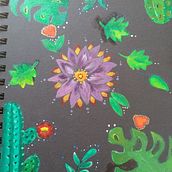 Mi Proyecto del curso: Introducción a la ilustración floral con acrílico. Acr, and lic Painting project by Carolina Castro Leiva - 04.21.2020