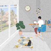 Macfarlane Interior. Architectural Illustration, Architecture, Collage, Digital Drawing, Interior Architecture & Interior Design project by Aniel - 04.21.2020