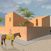 My project in Architectural Visualization Using Digital Collage course. 3D, Architecture, and Design project by Alexandra - 04.21.2020