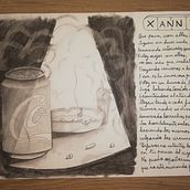 Dibujo basado en una canción (''xanny'' A3). Fine Arts project by Elena Carballo - 02.01.2020