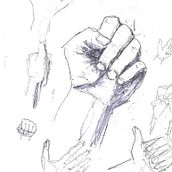 hands.... Drawing project by A. E. - 04.21.2020