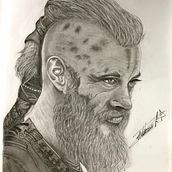 VIKINGO-RAGNAR LODBROK x Wilson Alonso. Portrait Drawing project by Wilson Alonso - 04.21.2020