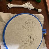 Mi Proyecto del curso: Ilustración de personajes con hilo y aguja. Een project van Borduurwerk van Karime tello - 22.04.2020