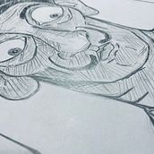 Mi Proyecto del curso: Retrato en caricatura con grafito. Traditional illustration project by nicolás gonzález - 04.22.2020