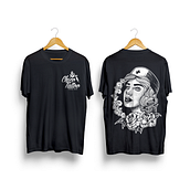 CAMISETAS - CHICO TATTOO ESTUDIO. Fashion Design, and Traditional illustration project by Virginia Martín - 04.22.2020