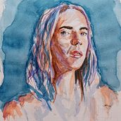 Mi Proyecto del curso: Retrato artístico en acuarela. Projekt z dziedziny  Sztuki piękne,  Malarstwo, Malowanie akwarelą i Portret użytkownika Jeremy Baty - 22.04.2020