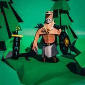 Mi Proyecto del curso: Modelado de personajes low poly para videojuegos . 3D, Character Animation, Game Development, and 3D Design project by ivan95ac - 04.23.2020