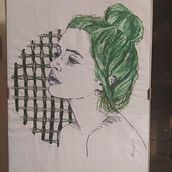 My project in Creation of Embroidered Portraits course. Artistic Drawing, Creativit, and Embroider project by Ilaria Tarquini - 04.23.2020