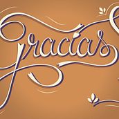 Gracias.. Mi proyecto final del curso los secretos dorados del lettering. Calligraph, Design, and Lettering project by Ariadna Ilacqua - 04.23.2020