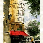 My project in Urban Landscapes in Watercolor course. Watercolor Painting project by Andrei Răducanu - 04.24.2020