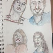 Mi Proyecto del curso: Cuaderno de retratos en acuarela. Un proyecto de Animación de Alexandra Cepeda - 24.04.2020