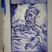 doré en bic azul Ein Projekt aus dem Bereich Comic, Zeichnung und Porträtzeichnung von esteban benavides - 24.04.2020
