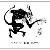 KRAMPUS. Traditional illustration, Creativit, and Digital Drawing project by Samantha Valdez - 10.17.2019