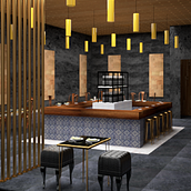 Mi Proyecto del curso: Diseño de interiores para restaurantes. Interior Architecture, 3D Design, and Retail Design project by Andrés Mayo Perdomo - 04.25.2020