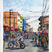 Proyecto: Paisajes urbanos en acuarela - Iquitos, Perú. Un proyecto de Pintura a la acuarela de Ana Méndez Rodríguez - 25.04.2020