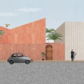 My project in Architectural Visualization Using Digital Collage course. Architectural Illustration project by Luisa Lombardo - 04.26.2020