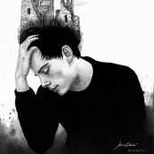 Crown in ruins. Fine Arts, Embroider, Drawing, Pencil Drawing, Artistic Drawing, Portrait Drawing, Realistic Drawing, Traditional illustration, and Watercolor Painting project by María José Calderón - 04.26.2020