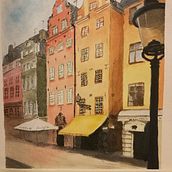My project 1st trial in Architectural Sketching with Watercolor and Ink course. Watercolor Painting project by Magnus Liden - 04.26.2020