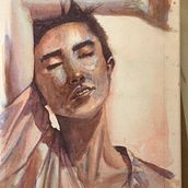 Kelley Final Project - Artistic Portrait with Watercolors. Acr, lic Painting, Digital Painting, and Watercolor Painting project by hisorpheus - 04.26.2020
