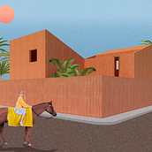 My project in Architectural Visualization Using Digital Collage course. 3D, and Collage project by Emilio Fernandez - 04.27.2020
