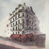 My project in Architectural Sketching with Watercolor and Ink course. Watercolor Painting project by Shane Robson - 04.27.2020
