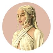 Daenerys Targaryen Fanart. Desenho de retrato, e Desenho digital projeto de Susan López - 27.04.2020