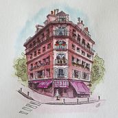 My project in Architectural Sketching with Watercolor and Ink course . % gaetane_ tarafından hazırlanan Sulubo, Ve a Resim projesi - 04.27.2020