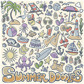 Summer Doodles. Comic, Digital Drawing, Digital Illustration, and Vector Illustration project by Özgür Kuvvet - 04.27.2020