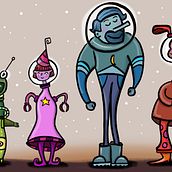 My Final Fab Four. Character Design, Children's Illustration, and Digital Illustration project by Marti McGinnis - 04.27.2020