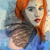 Mi Proyecto del curso: Retrato ilustrado en acuarela. Traditional illustration project by Dalia Quintana - 04.28.2020