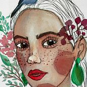 Mi Proyecto del curso: Retrato ilustrado en acuarela.  project by Vanina Alejandra Ghisolfo - 04.28.2020