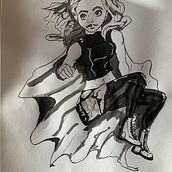 My project in Female Character Design for Comics course. Character Design project by Tatjana Muhlbacher - 04.28.2020