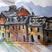 My project in Architectural Sketching with Watercolor and Ink course. Architectural Illustration project by snelljohn51 - 04.29.2020