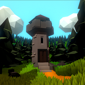 Lost Tower - My project in Low Poly Set Modeling for Video Games course. 3D, 3D Modeling, Game Design, and Video Games project by Alfredo Martins - 04.28.2020
