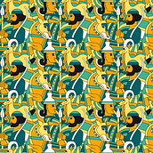 LOS SECRETOS DE PERSIA, Pattern Design vectorial con Illustrator. Communication, Digital Drawing, Design, Graphic Design, Traditional illustration, Pattern Design, and Fiber Arts project by José Cuerda Sanchís - 04.29.2020