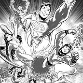 DC COMICS CONVERGENCE COVER LEGION OF SUPER-HEROES REDUX - Commission. Comic, Character Design, and Digital Illustration project by Pablo Alcalde - 04.29.2020