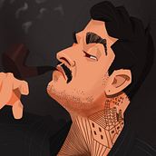 Rafael Cavalcanti. Ilustração tradicional projeto de Douglas Souza - 27.04.2020