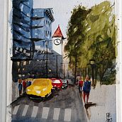 My project in Urban Landscapes in Watercolor course. Un proyecto de Pintura a la acuarela de mrcashmore - 29.04.2020